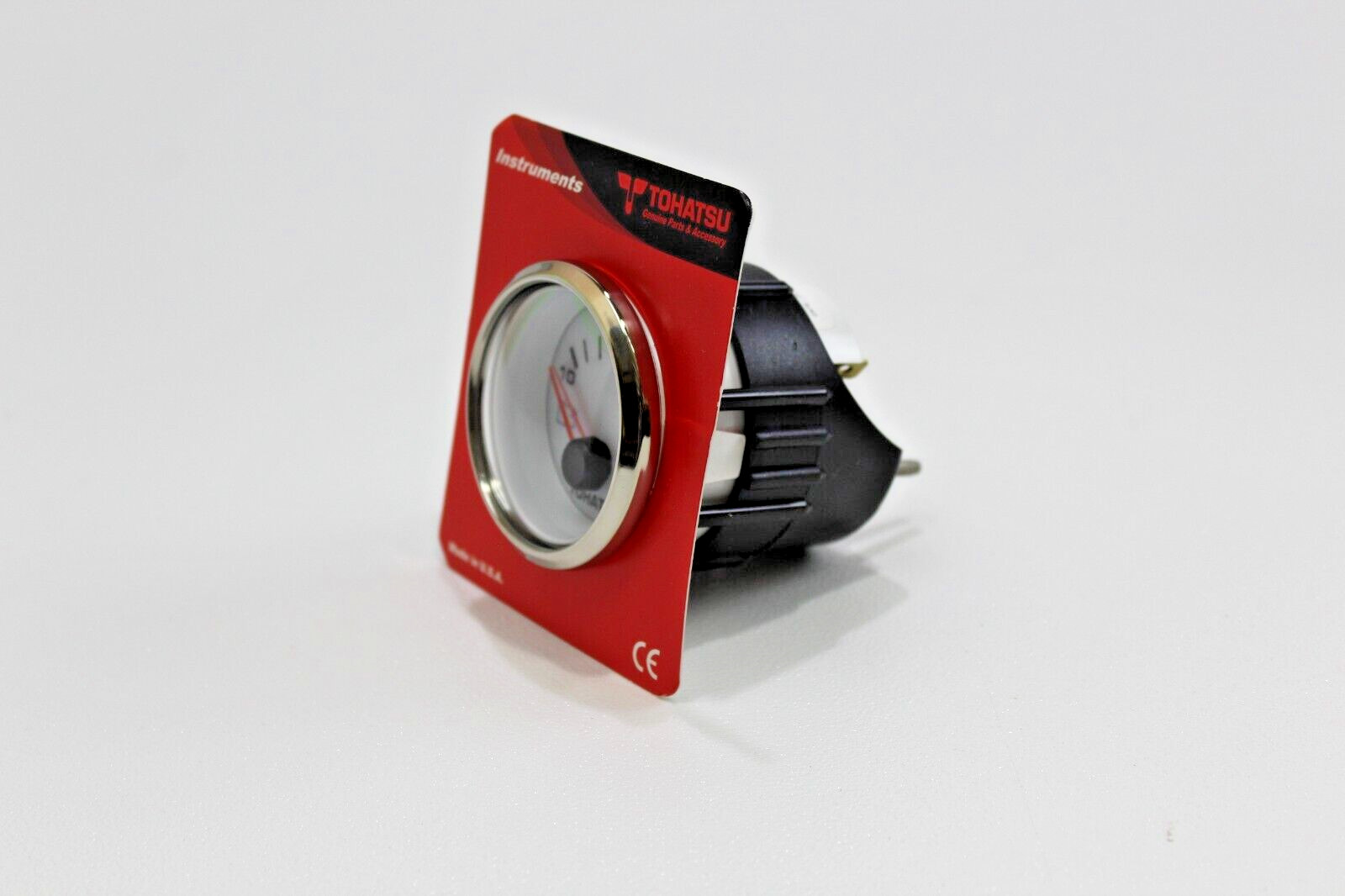 Tohatsu Nissan Outboard Fuel Trim Voltmeter Gauges White Chrome 2″ OEM FAST SHIP