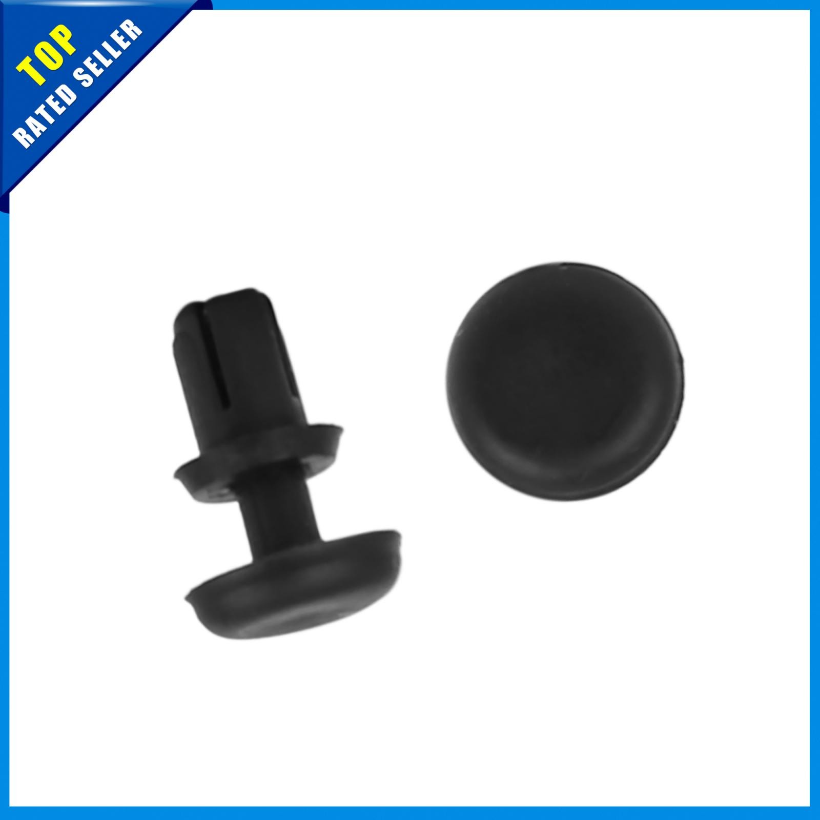 Universal Car 4mm Black Plastic Rivets Push Type Panel Fastener Clip Pack of 30