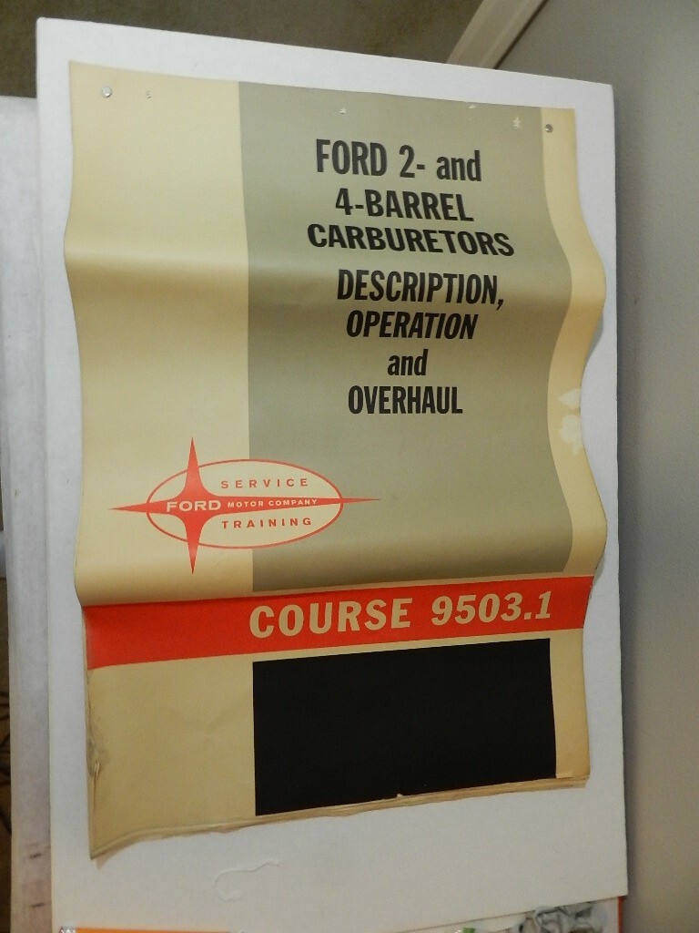 VINTAGE 1964 FORD MOTOR COMPANY SERVICE & TRAINING EASEL MOUNT SHEETS- LARGE
