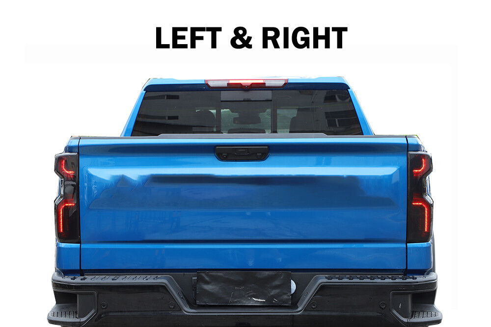 Blackened Taillight Lamp Shell Cover Trim Accessories For Chevrolet Silverado22+
