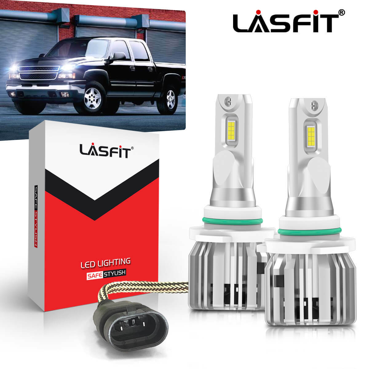 LASFIT 9006 HB4 LED Headlight Bulb Low Beam Conversion Kit Super Bright 6000K
