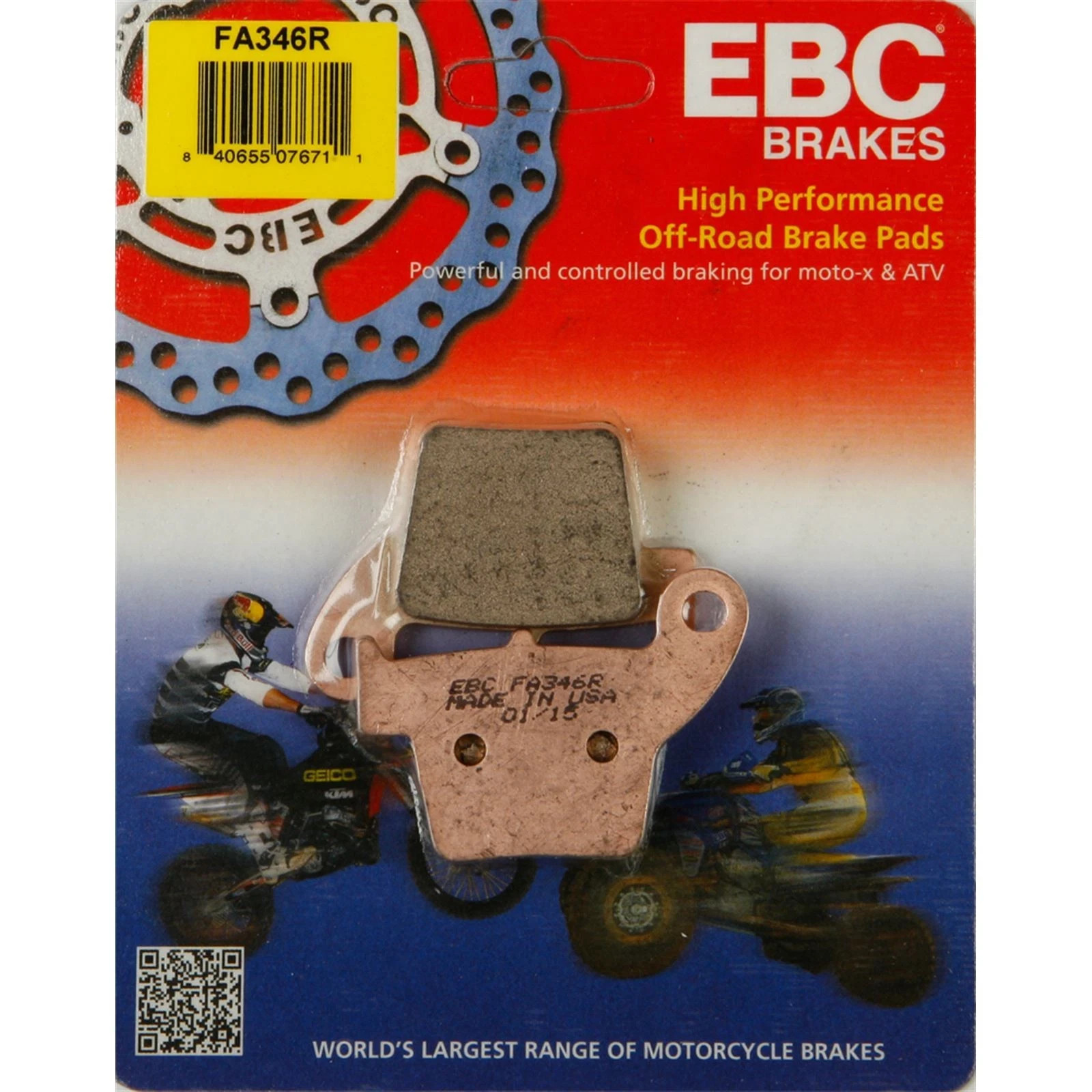 FA346R EBC Long-Life Sintered “R” Brake Pads Same Day Shipping!