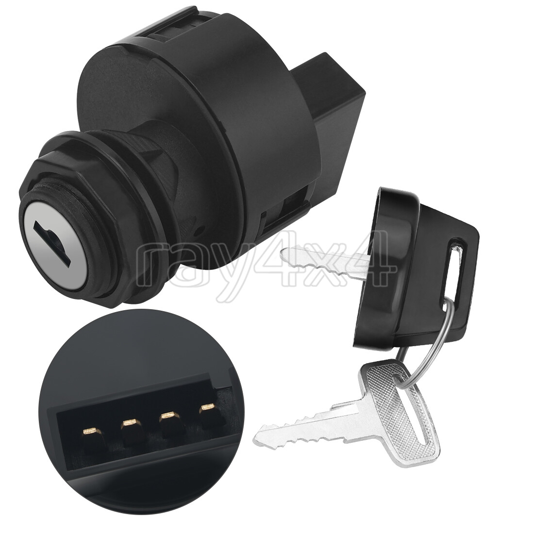 Ignition Key Switch 3-Position 4 Pin for Can-Am Bombardier Outlander 400 2003-08