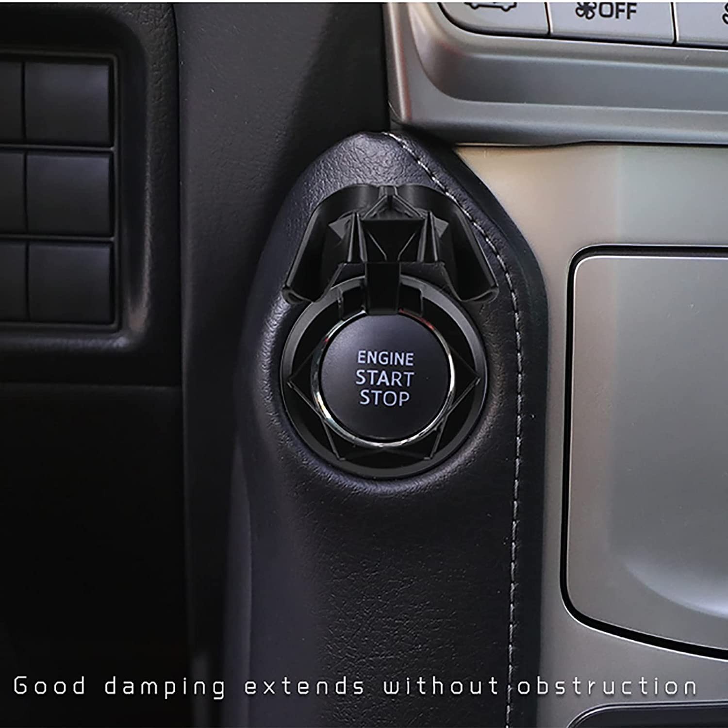 Universal Push to Start Button Cover – Engine Start Stop Trim, Ignition Protecto