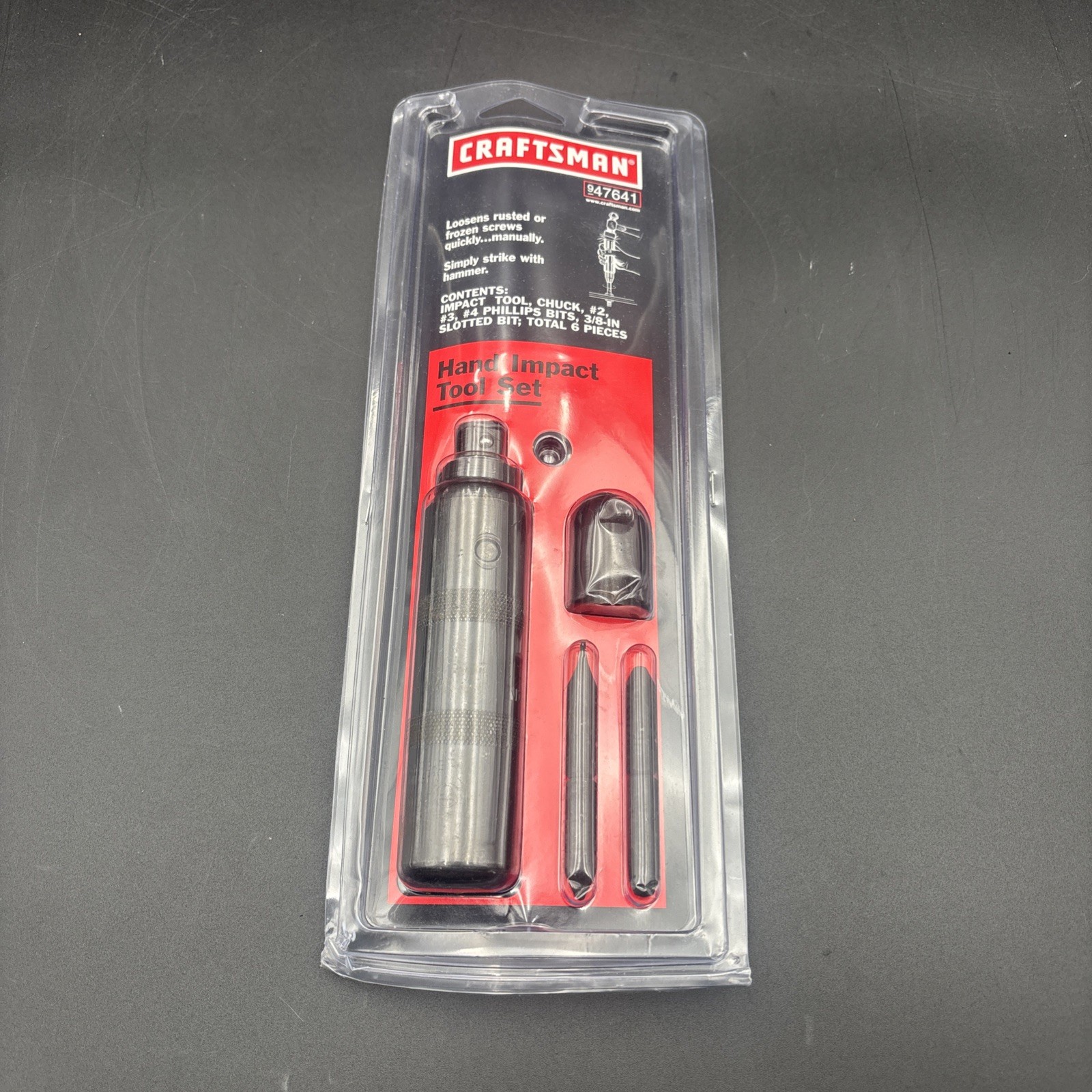 NOS Vintage SEARS Craftsman Hand Manual Impact Tool Driver Set 47641 USA