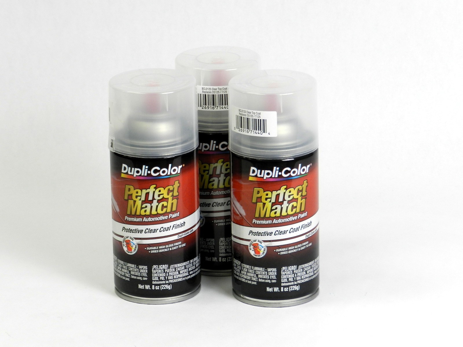 Dupli-Color BCL0125 Perfect Match Auto Paint Clear Top Coat 8OZ Pack of 3