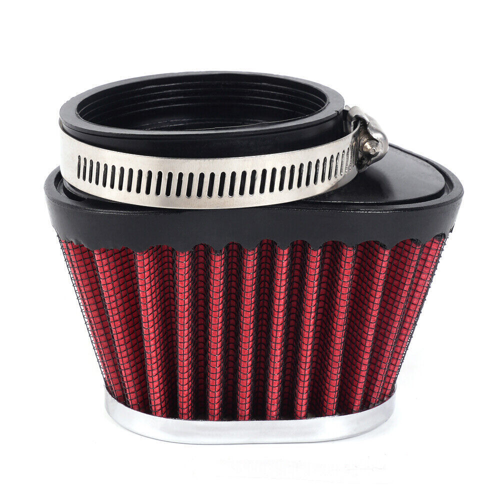 Universal Red 51mm 2inch Motorcycle Air Intake Filter Cleaner Pod Replacement