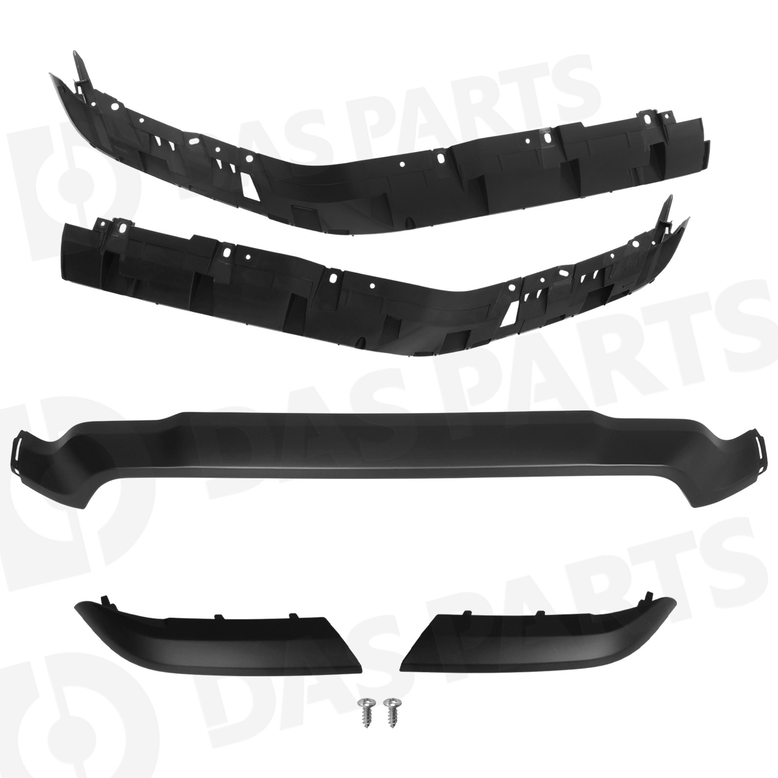 For 2019-2024 Ram 2500 3500 Front Lower & Upper Grille Molding Trim Matte Black