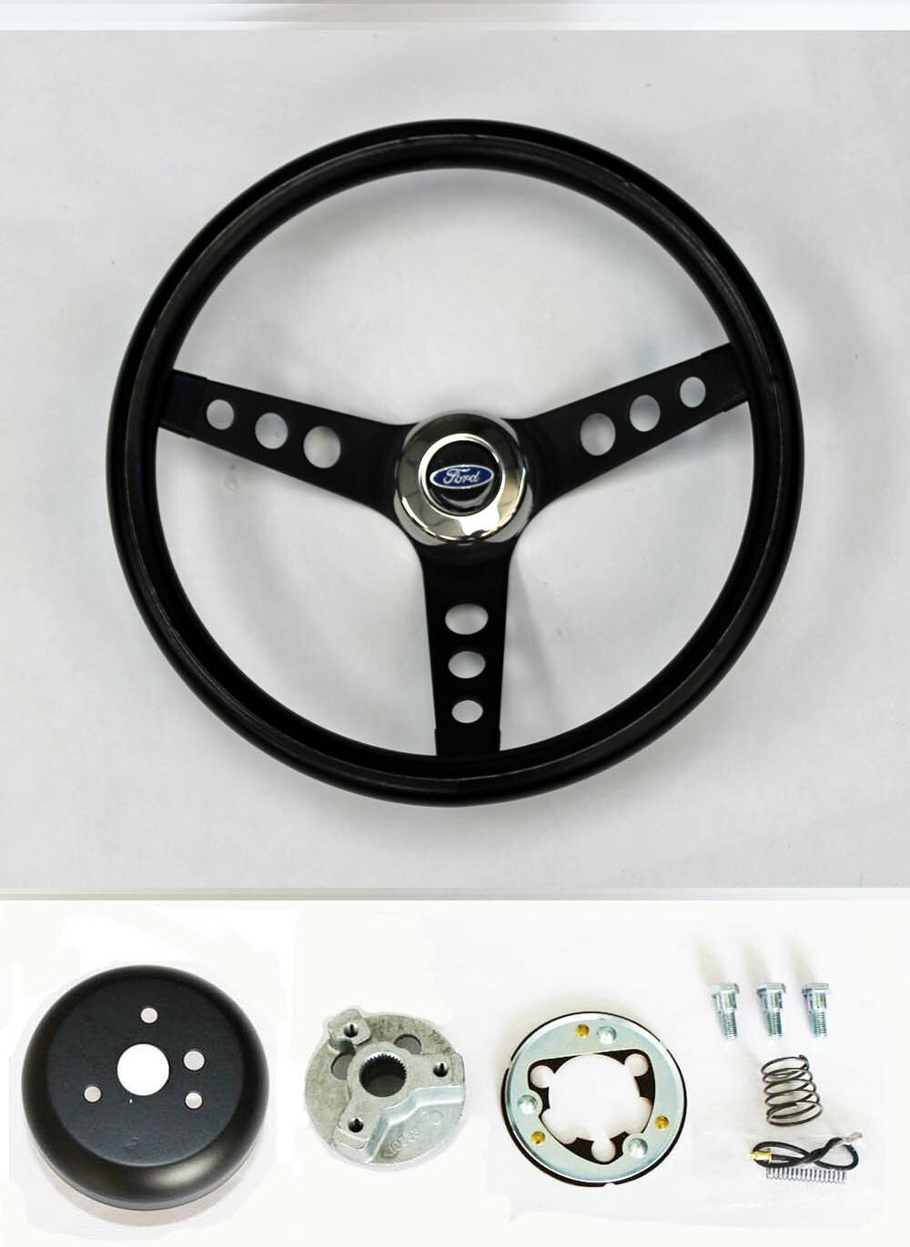 Falcon Galaxie Fairlane Torino 13 1/4″ classic black steering wheel Ford Cap