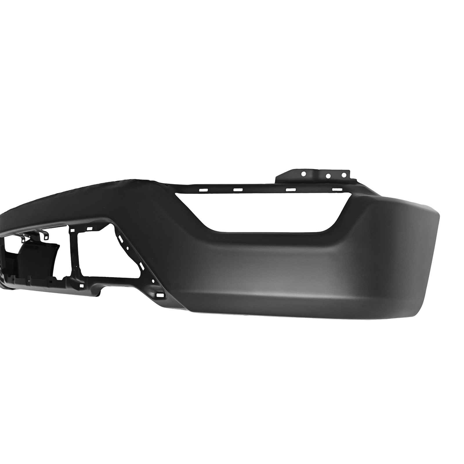 Black One-Piece Front Bumper Without Radar Holes For 2021-2023 Ford F-150