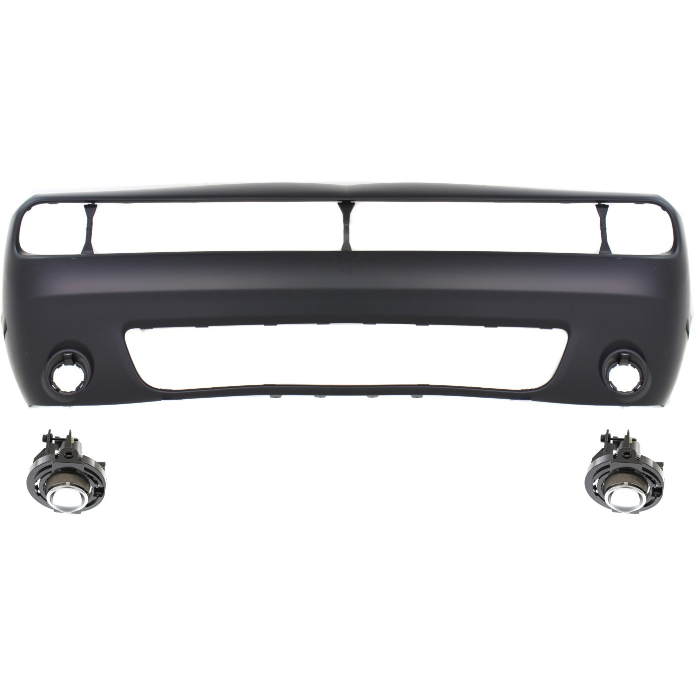 68258730AB, 5182021AB-PFM New Set of 3 Bumper Covers Fascias Front for Dodge