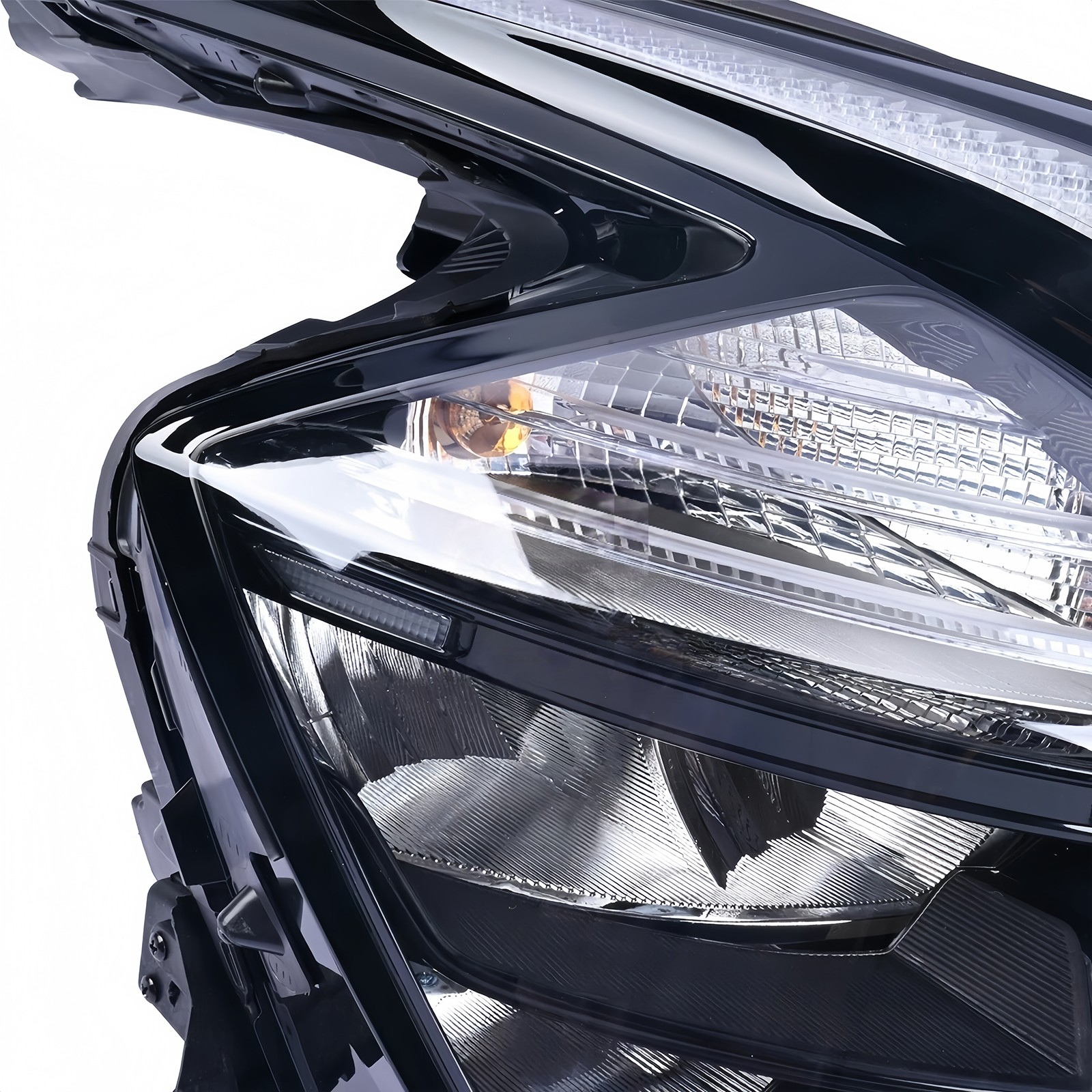 Pair Headlights For 2007-2013 GMC Sierra 1500 2500HD 3500HD Black Lamps Clear