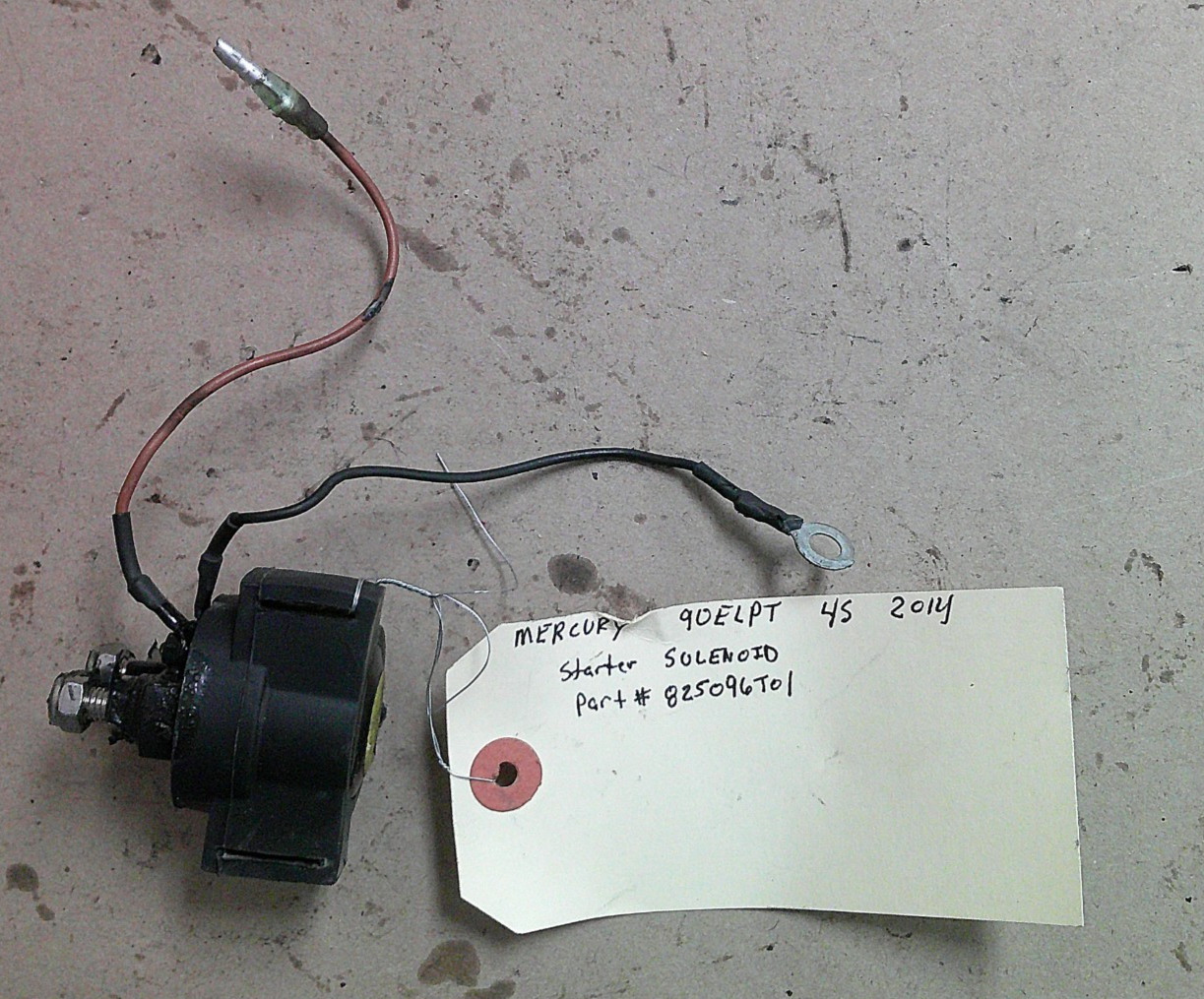 Good Used OEM Mercury 90ELPT 2014 Starter Solenoid # 825096T01