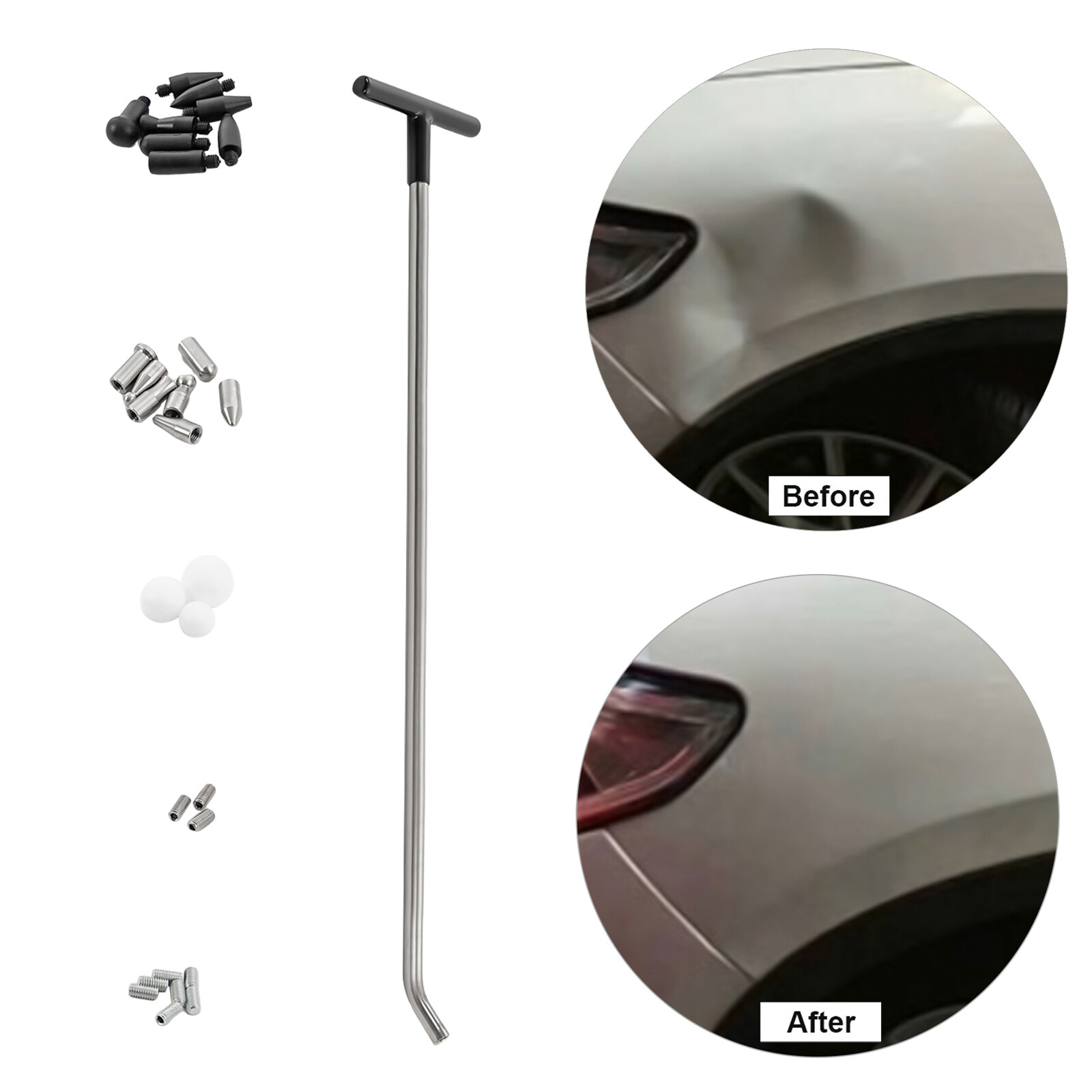 Paintless Dent Removal Tool Kit Dent Repair Set Pdr Tools Rods Car Repairing Kit