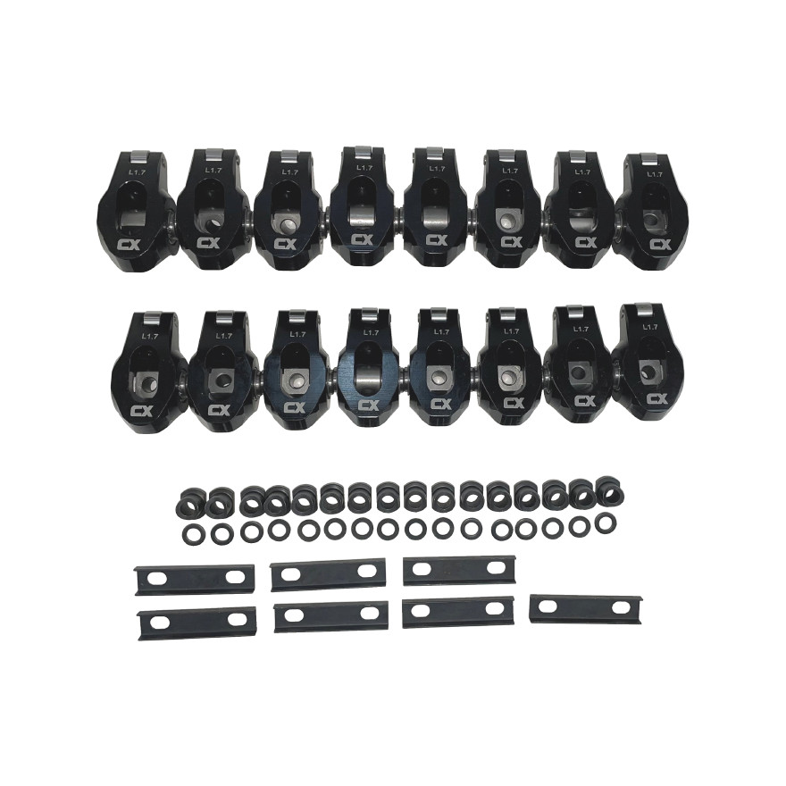CXRacing AL Roller Rocker Arm For LS1 LS3 LS9 LS Engine 1.7 Ratio Pedestal Mount