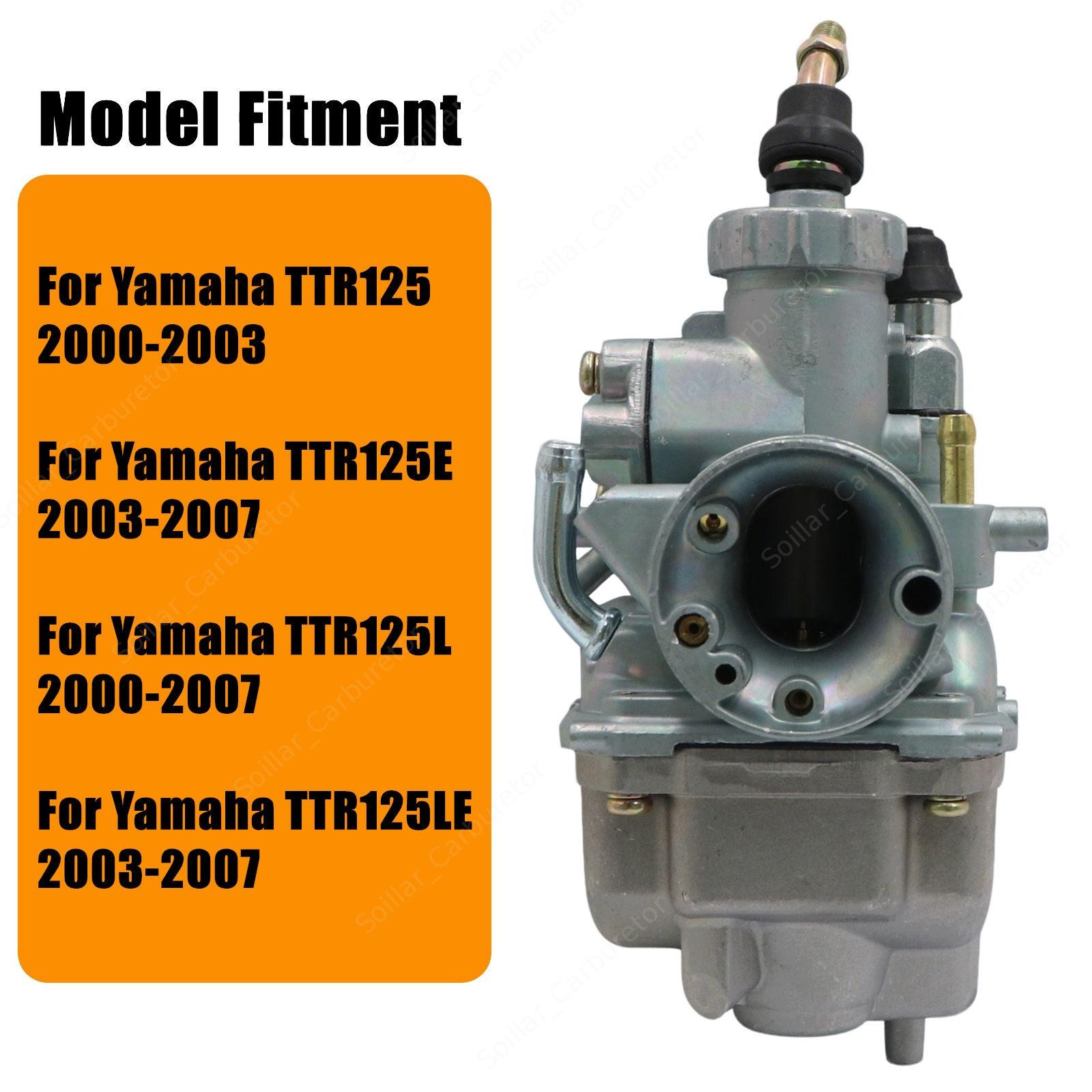 For Yamaha TTR125 TTR125E TTR125L 2000-2007 Carburetor w/ Throttle & Choke Cable