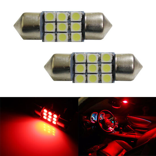 Super Red 9-SMD 1.25″ 31mm DE3175 DE3022 LED Bulbs For Interior Map Dome Lights