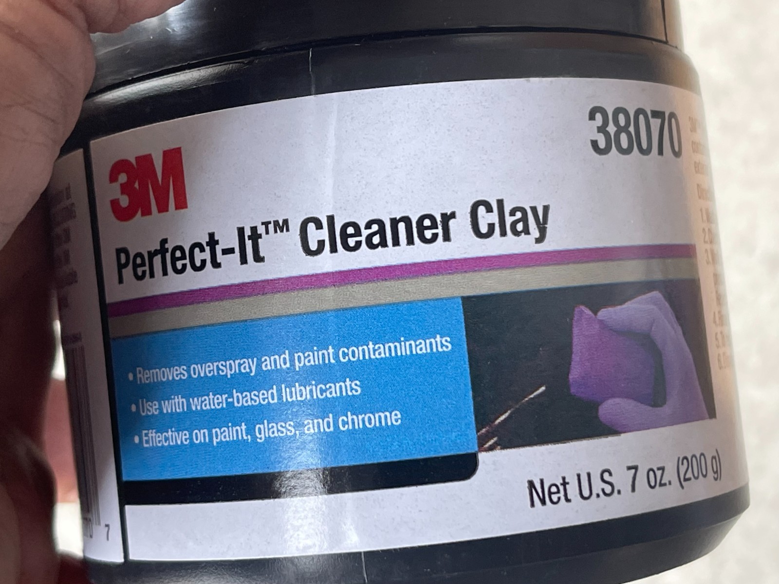 3M Perfect-It Cleaner Clay 38070 (200g) Auto Paint Detailing Overspray Remover