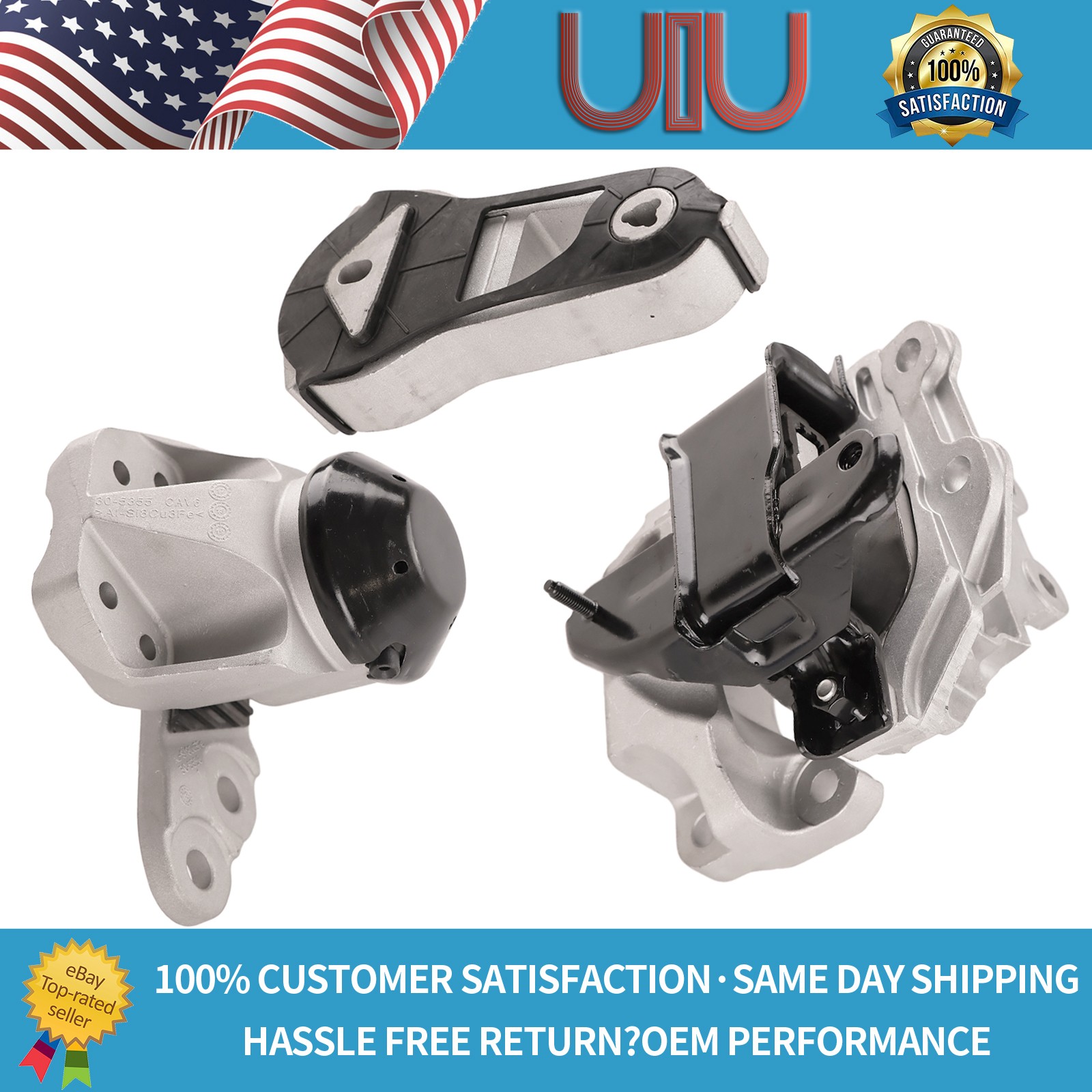 3PC Motor&Trans Mounts Set for Ford Explorer 3.5L 11-15 A5663HY A5635 A5734