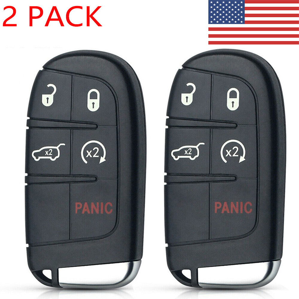 For Dodge Charger Challenger Jeep Chrysler 2X Remote Key Fob Cover Shell Case US