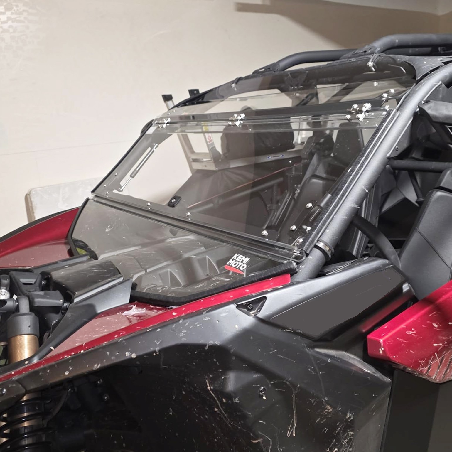 Front Flip Windshield Scratch Resistant For Can-Am Maverick X3 max turbo 2017-25