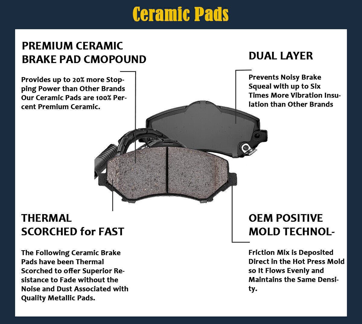 Front Rear Brake Rotors Pads fit for Dodge Avenger 2008-2014 Drilled Slotted