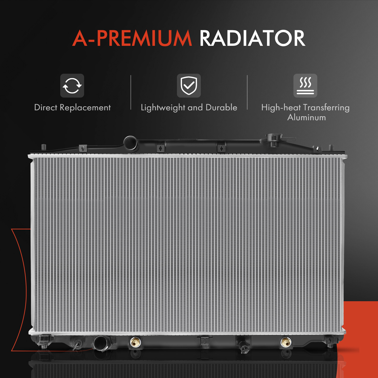 New Radiator & A/C Condenser w/ Drier for Acura TL 2009-2014 V6 3.5L Auto Trans.