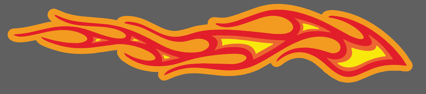 Flames L & R Vinyl Decal Car Truck Cell Phone Laptop Flames For Side Of Car Etc