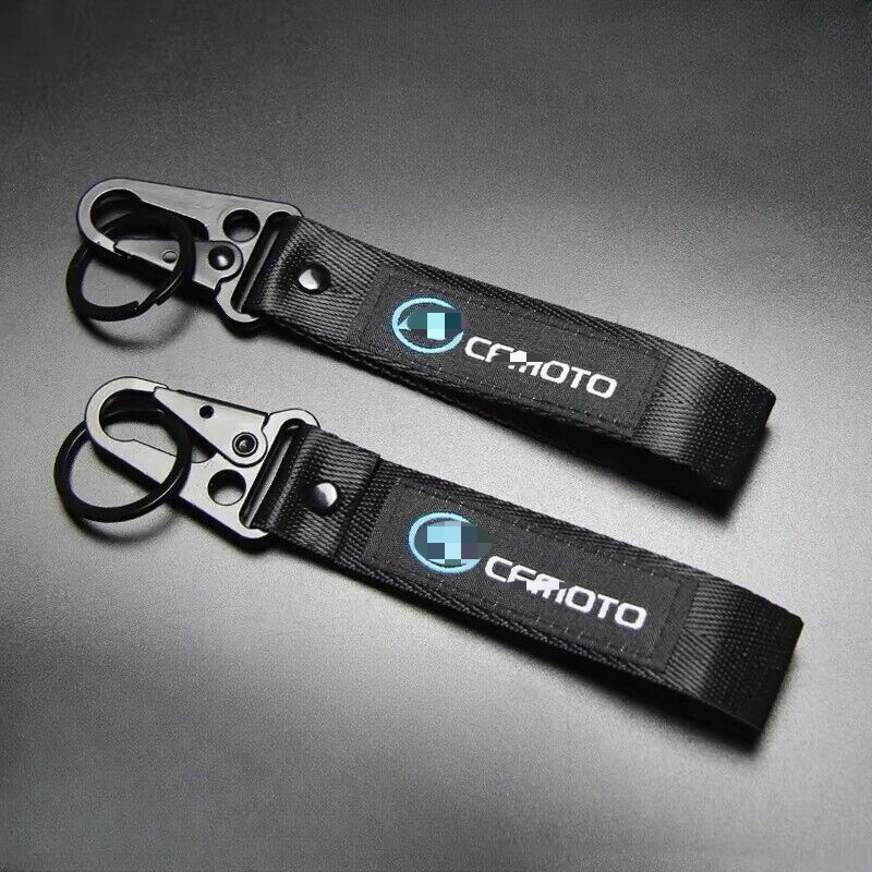 Keychain Metal Ring Hook Strap Lanyard Backpacks Black 2x For CFMOTO Racing