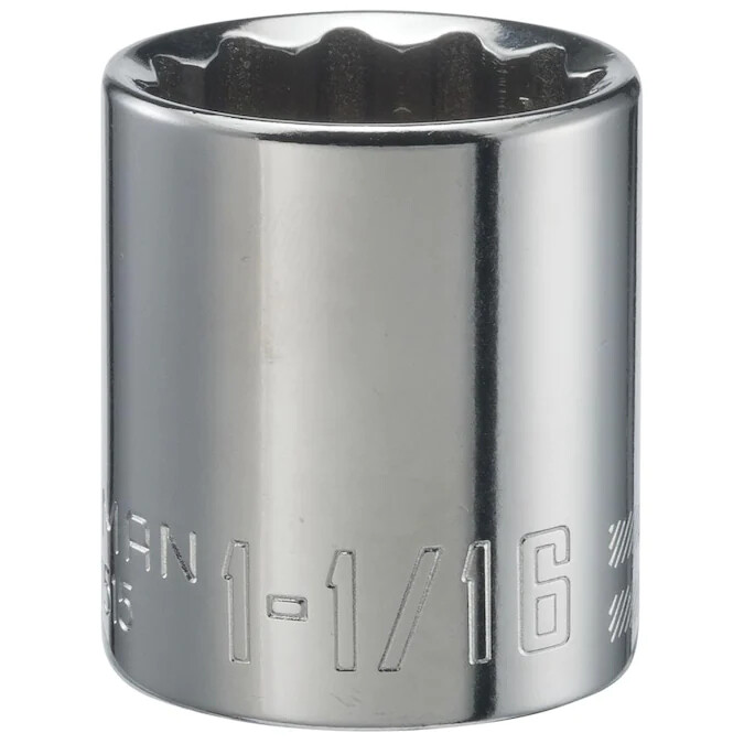 Craftsman 1/2in. Dr. 12 Point Metric/SAE Inch Std. Socket Hand Tool – Choose