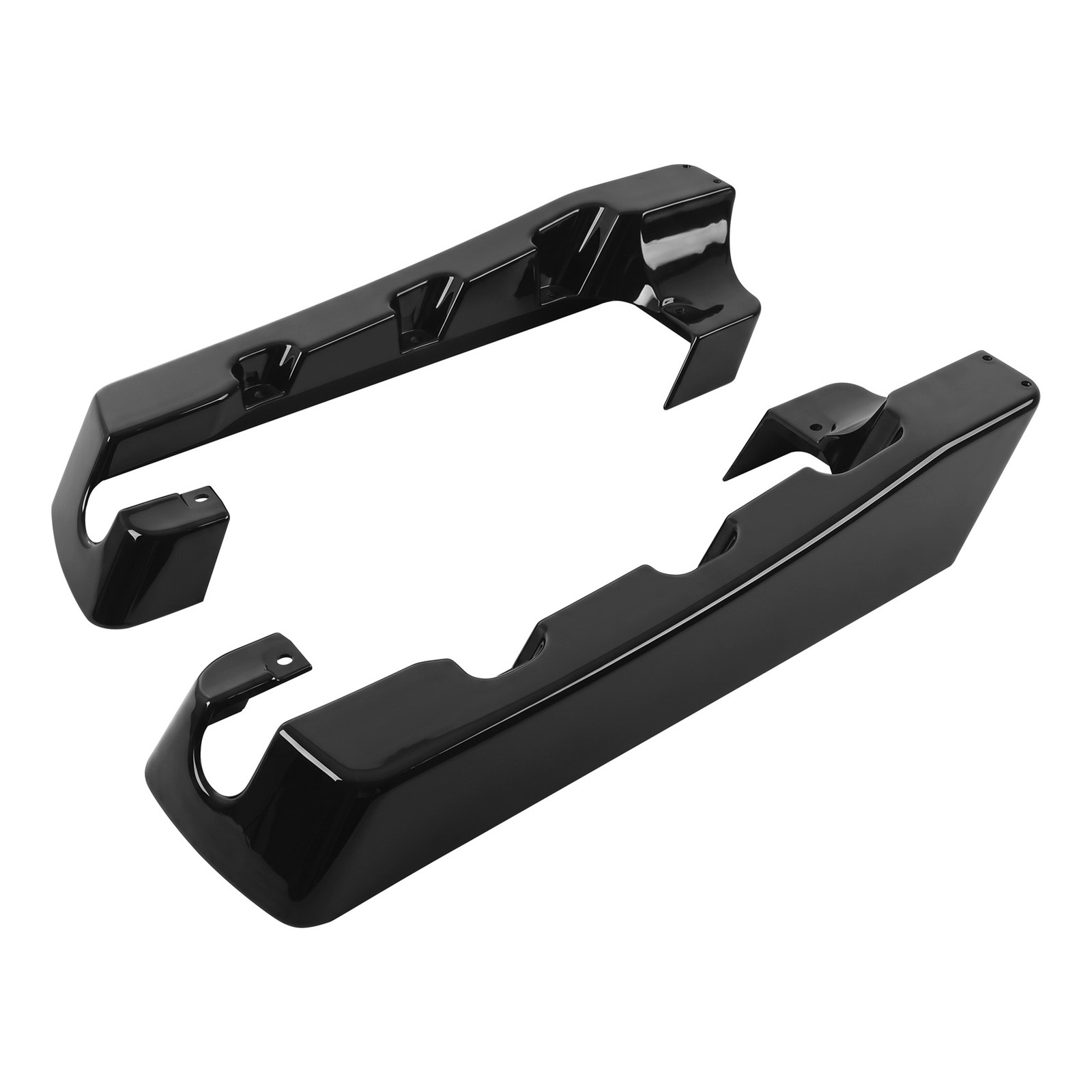 4″ Vivid Black Hard Stretched Saddle Bag Extension Fit For Harley Touring 94-13