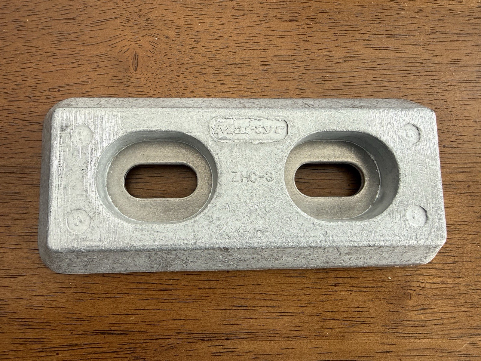 Martyr CMZHC3AA 6.25″L x 2.75″W x .75″H Aluminum Rectangular Hull Bolt on Anode