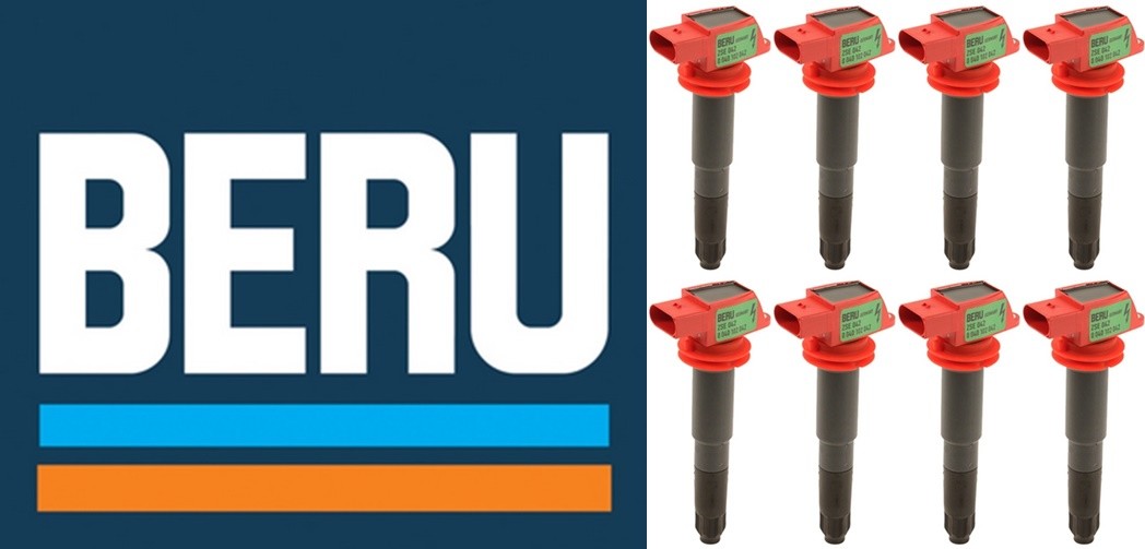 BERU Set of 8 Ignition Coils PORSCHE CAYENNE 08-16 V8+PANAMERA 10-16 V8