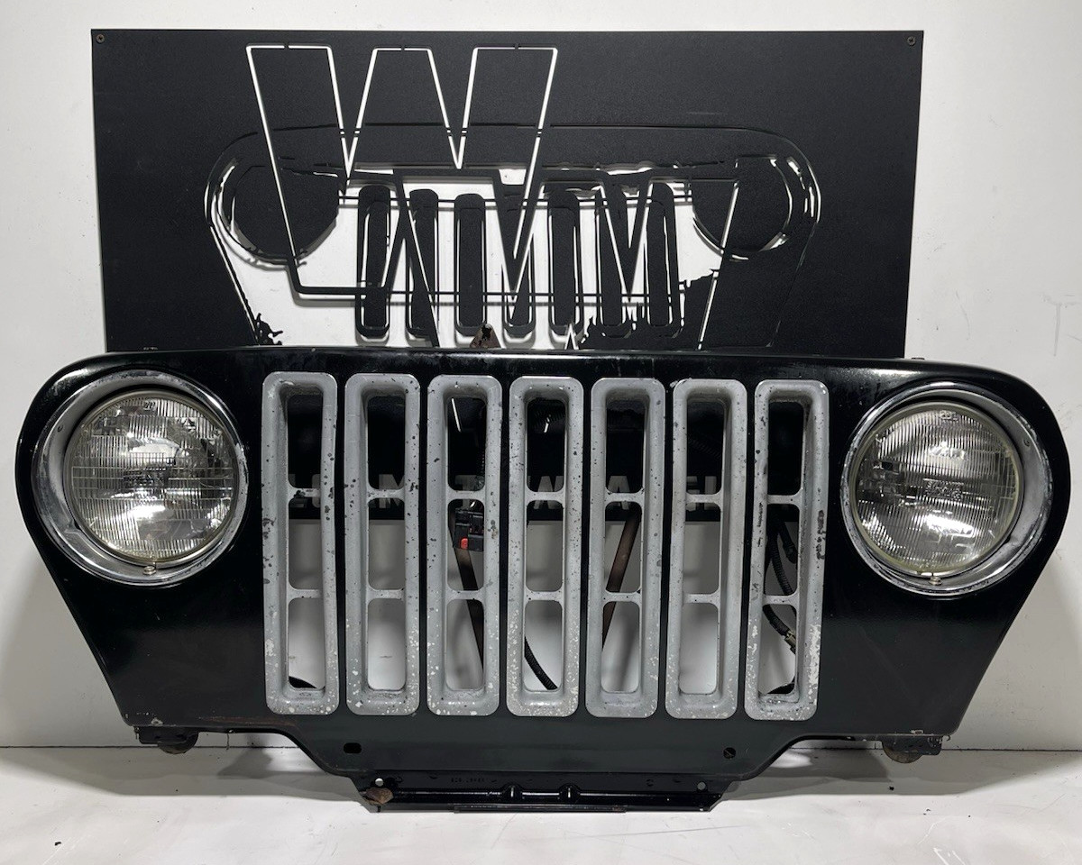 97 Only Latch Front Grille 97-06 Jeep TJ Wrangler Black PX8 Grill Panel PAINTED