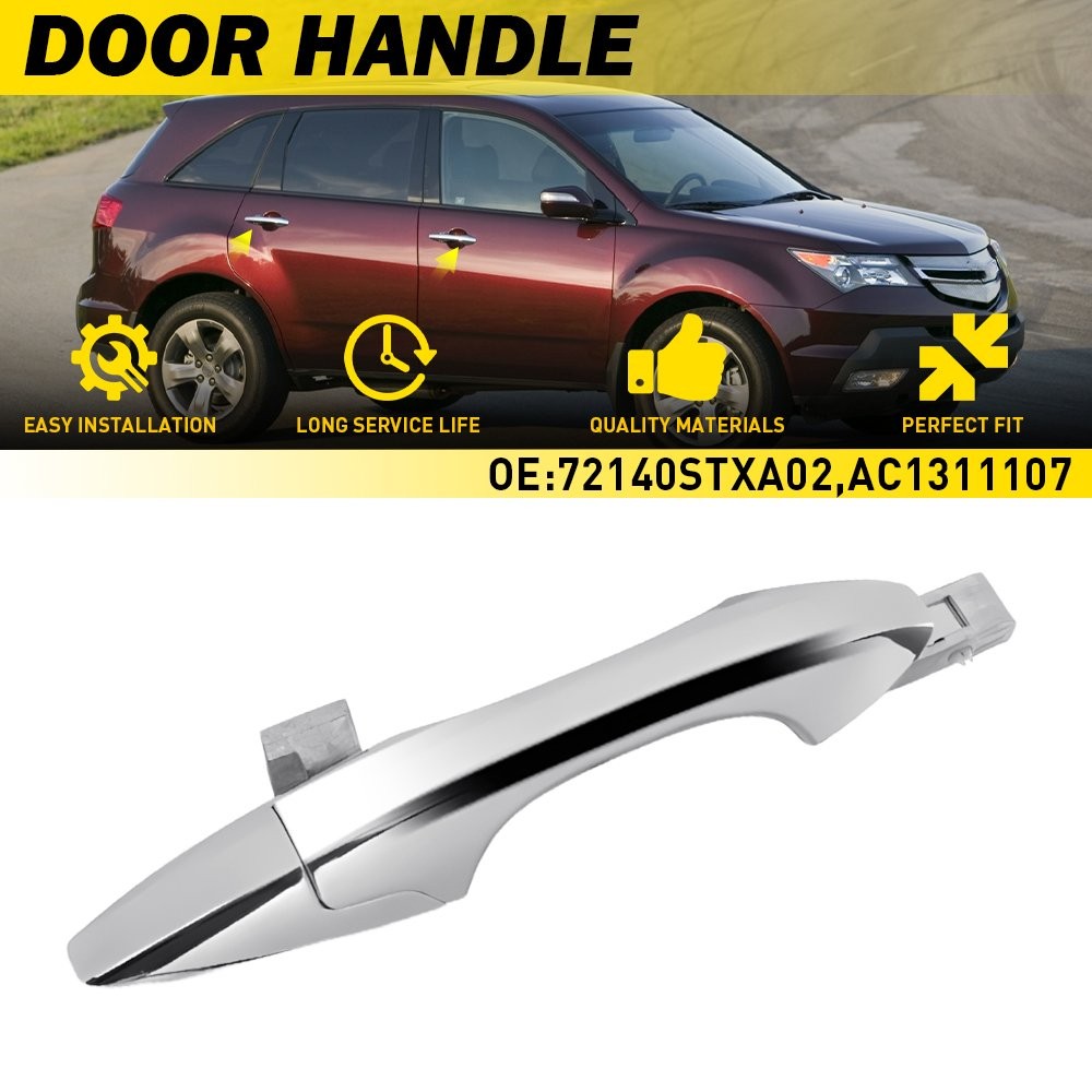 Exterior Door Handle For 2007-2013 Acura MDX Front or Rear Passenger Chrome EPPH