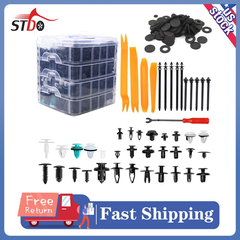 1115PCS Car Body Retainer Clips Auto Fasteners Push Trim Pin Rivet Bumper Kits
