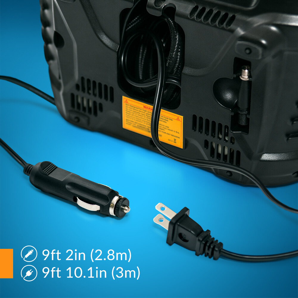 Air Compressor Car Tire inflator portable analog Electric Air pump 12V 110V