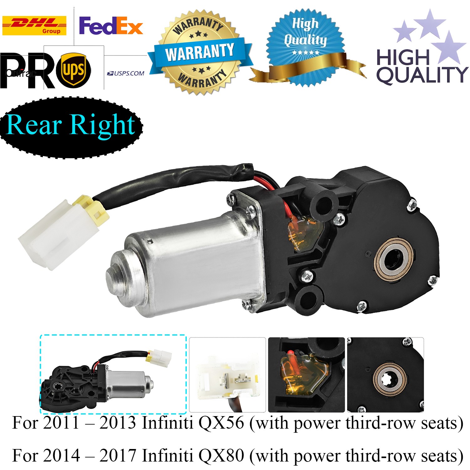 Rear Right Power Third Row Seat Motor For 2011-17 Infiniti QX56 QX80 87449-1L30A