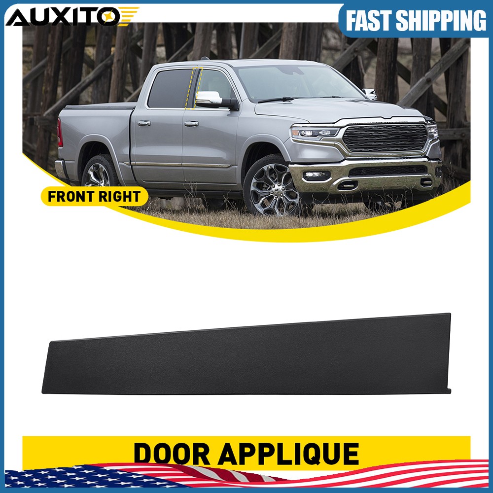 Front Passenger Door Applique B Pillar Molding Trim For 2019 2020-2026 RAM 1500