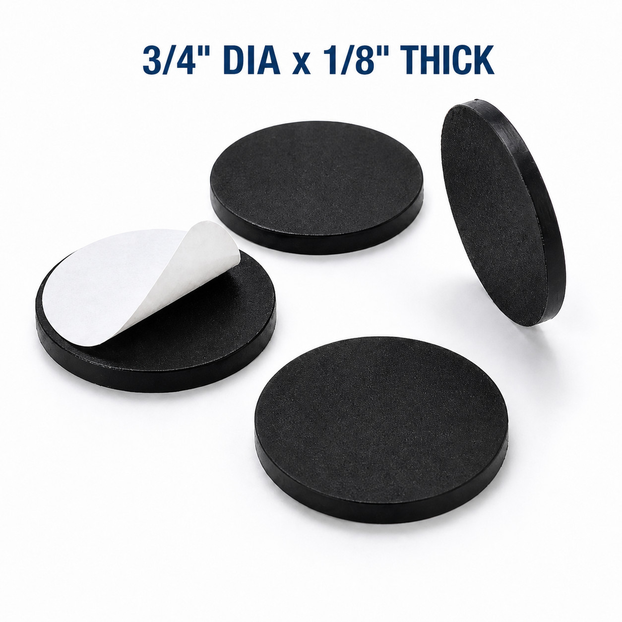 3/4″ x 1/8″ Adhesive Silicone Rubber Feet Non Slip 3M Backing 16 Pack