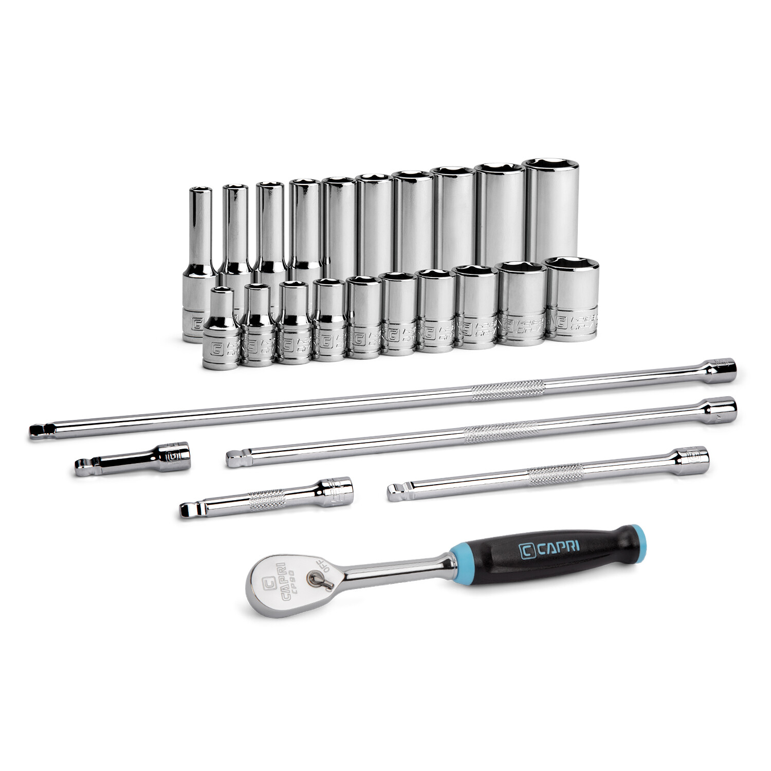 Capri Tools 1/4 in. Drive Master 6-Point Socket Set, SAE, 26-Piece