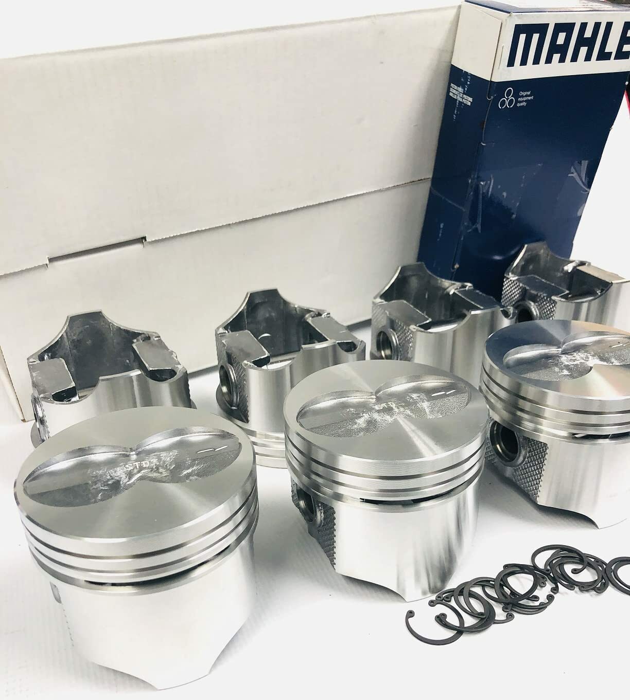 SILVOLITE Hypereutectic Flat Top Pistons Set+CAST Rings for Ford 360 390 FE STD