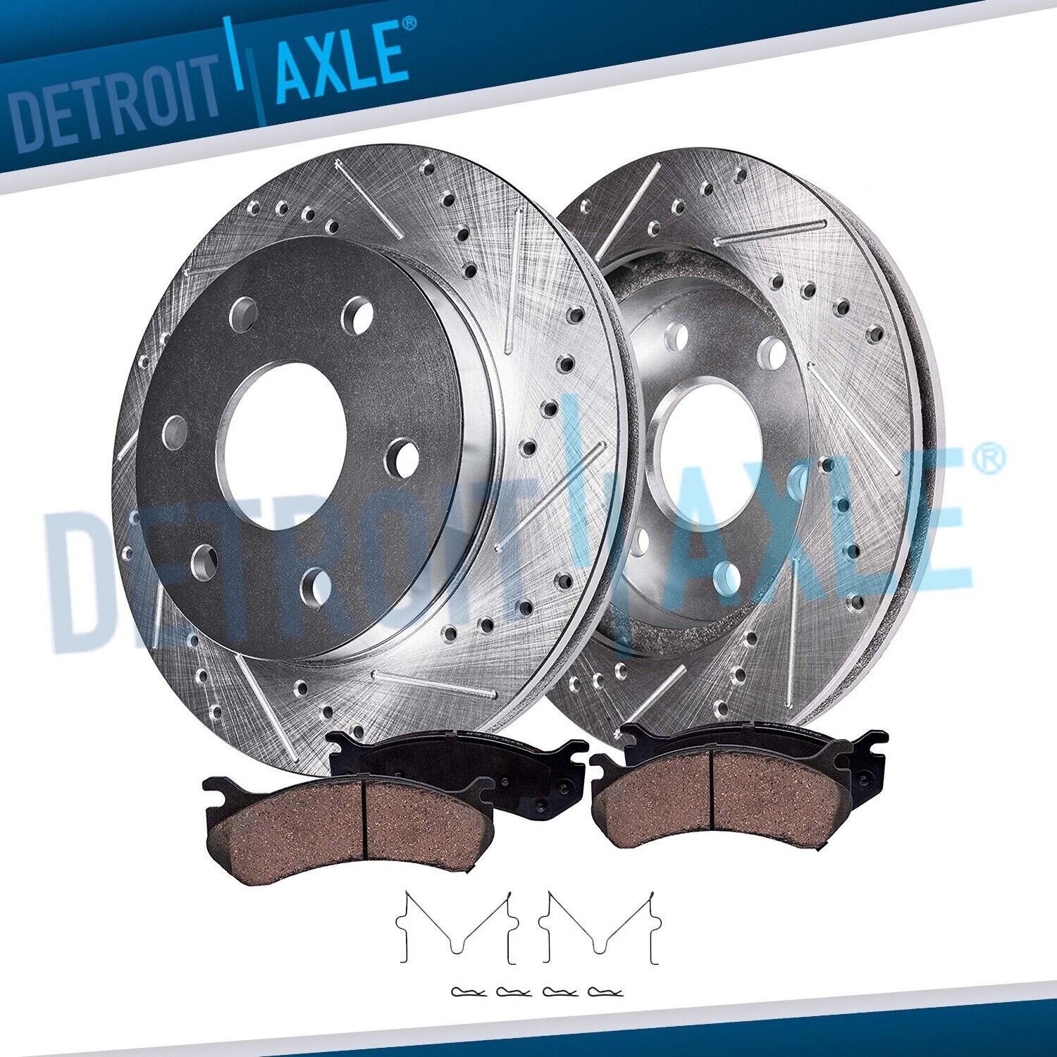 For Toyota 4Runner Tacoma FJ Cruiser 319mm Front Drilled Rotors Brake Pads Kit
