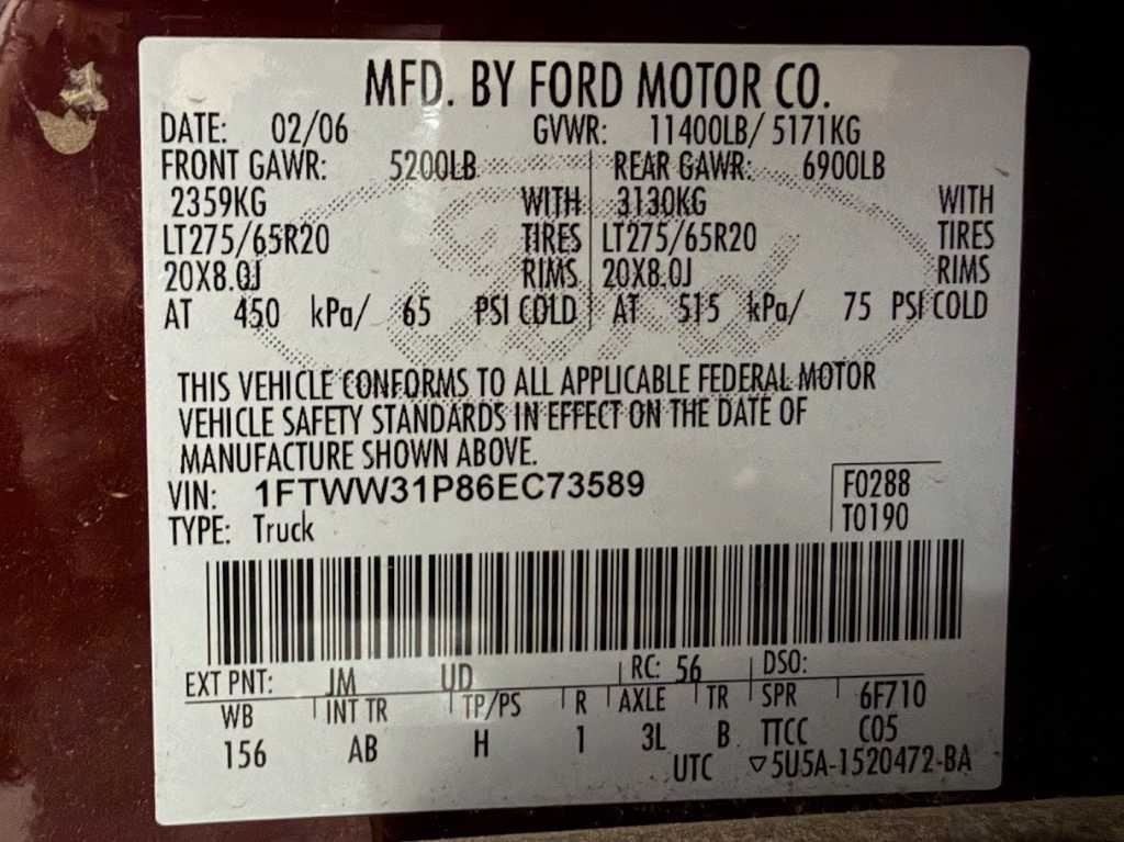 F- 350 SD 2006 Transmission Wire Harness 1149546