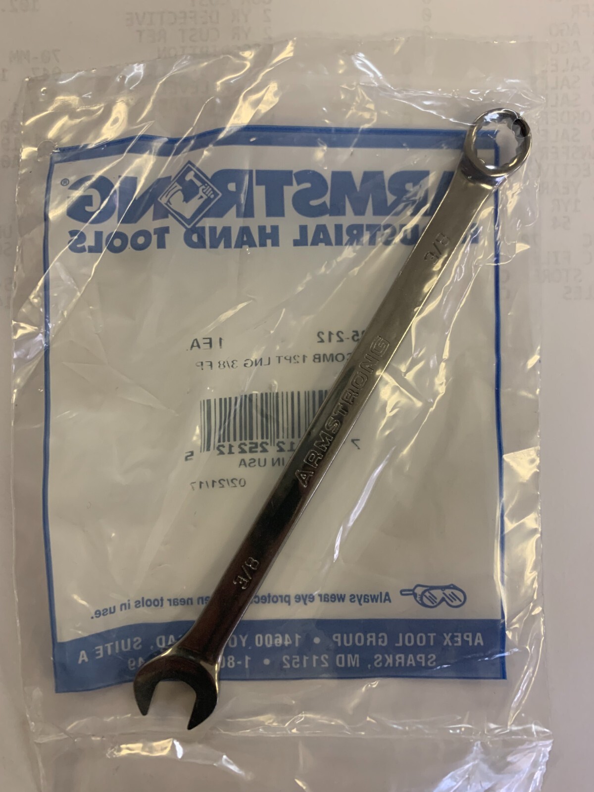 ARMSTRONG 25-212 3/8″ 12-POINT 12-PT LONG COMBINATION WRENCH 25212