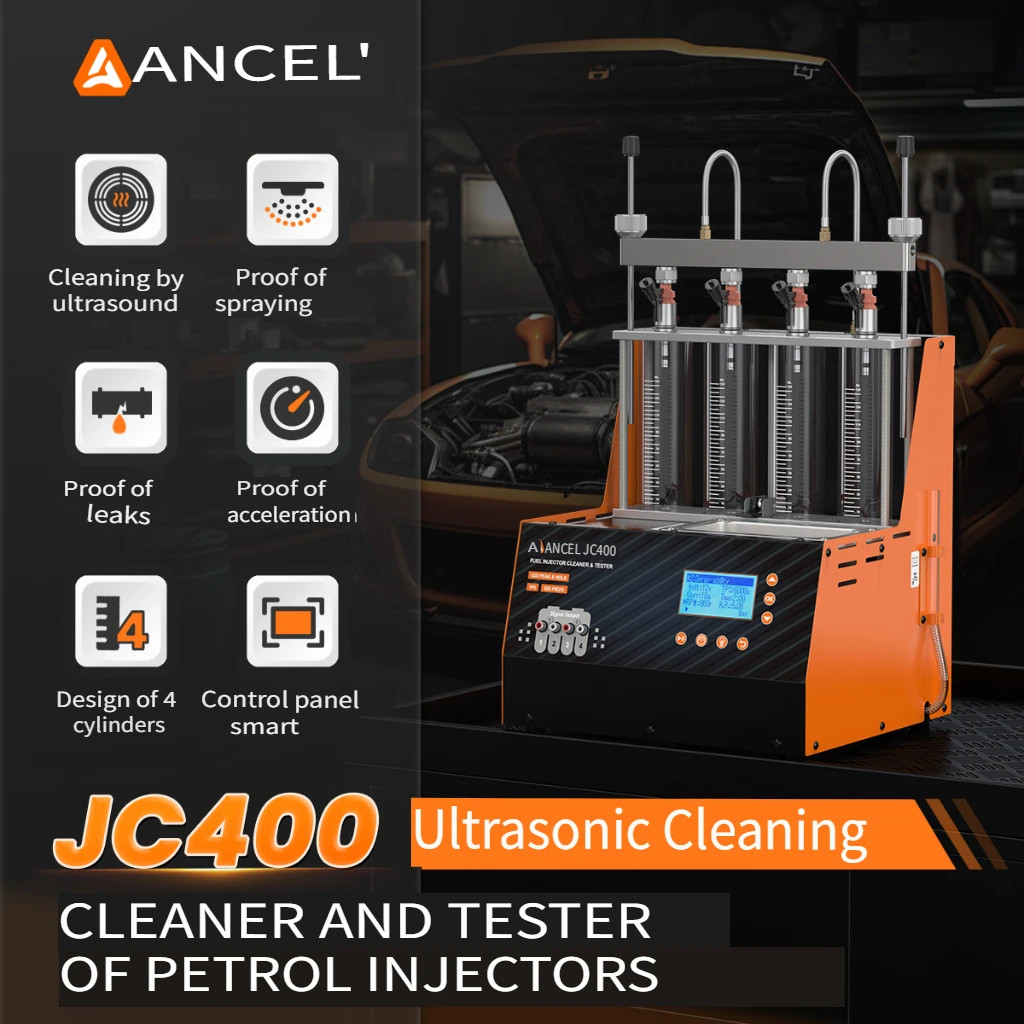 Ultrasonic EFI GDI Fuel Injector Cleaner 4-Cylinder Injection Nozzle Cleanning