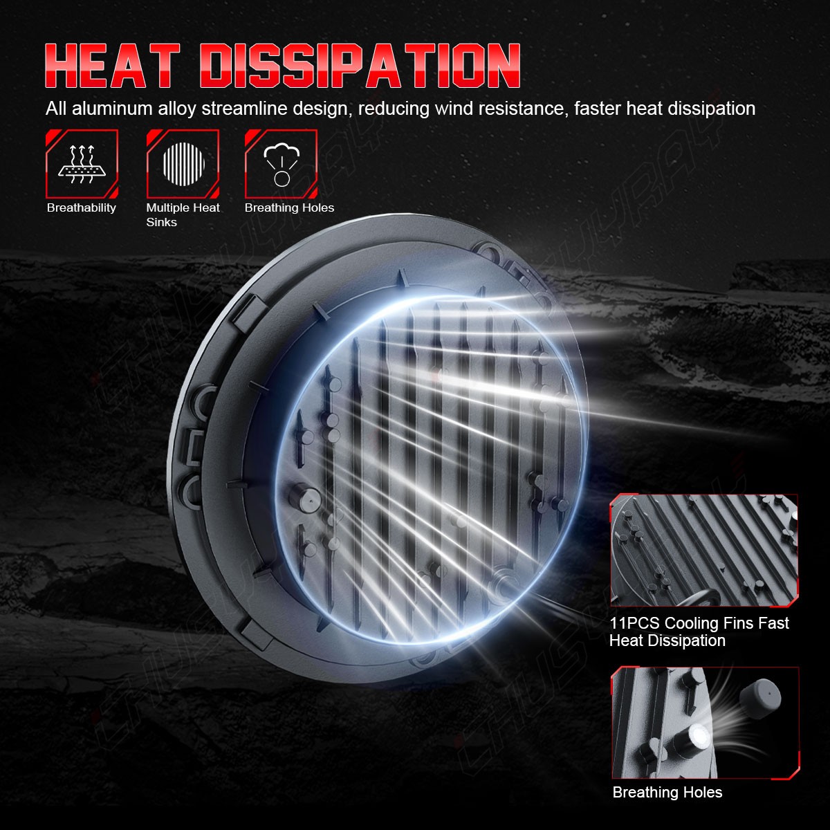 RGB Halo Angel Eye 7inch LED Headlight Hi//Lo DRL Kit For Jeep Wrangler JK TJ LJ