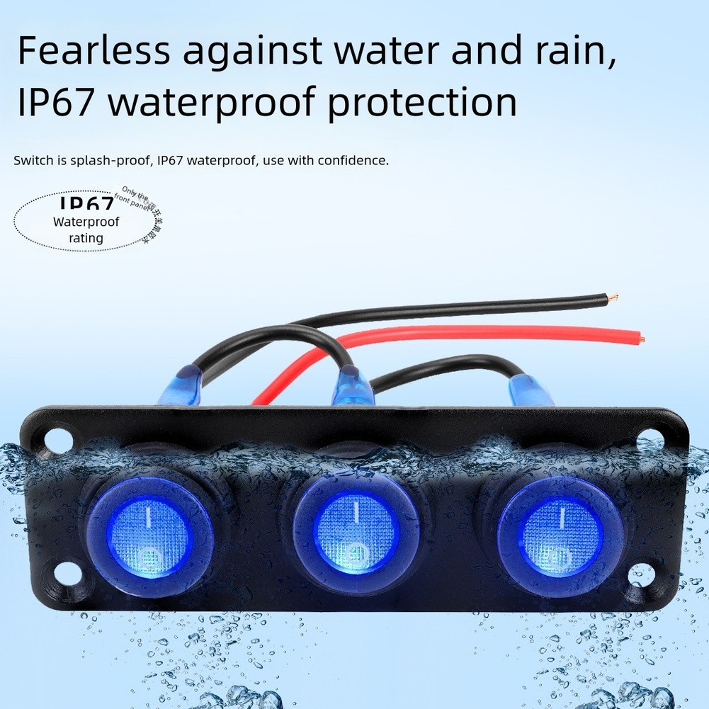 Waterproof IP67 LED Switch Panel 12V 1 6 Gang for Boat RV Car Applications
