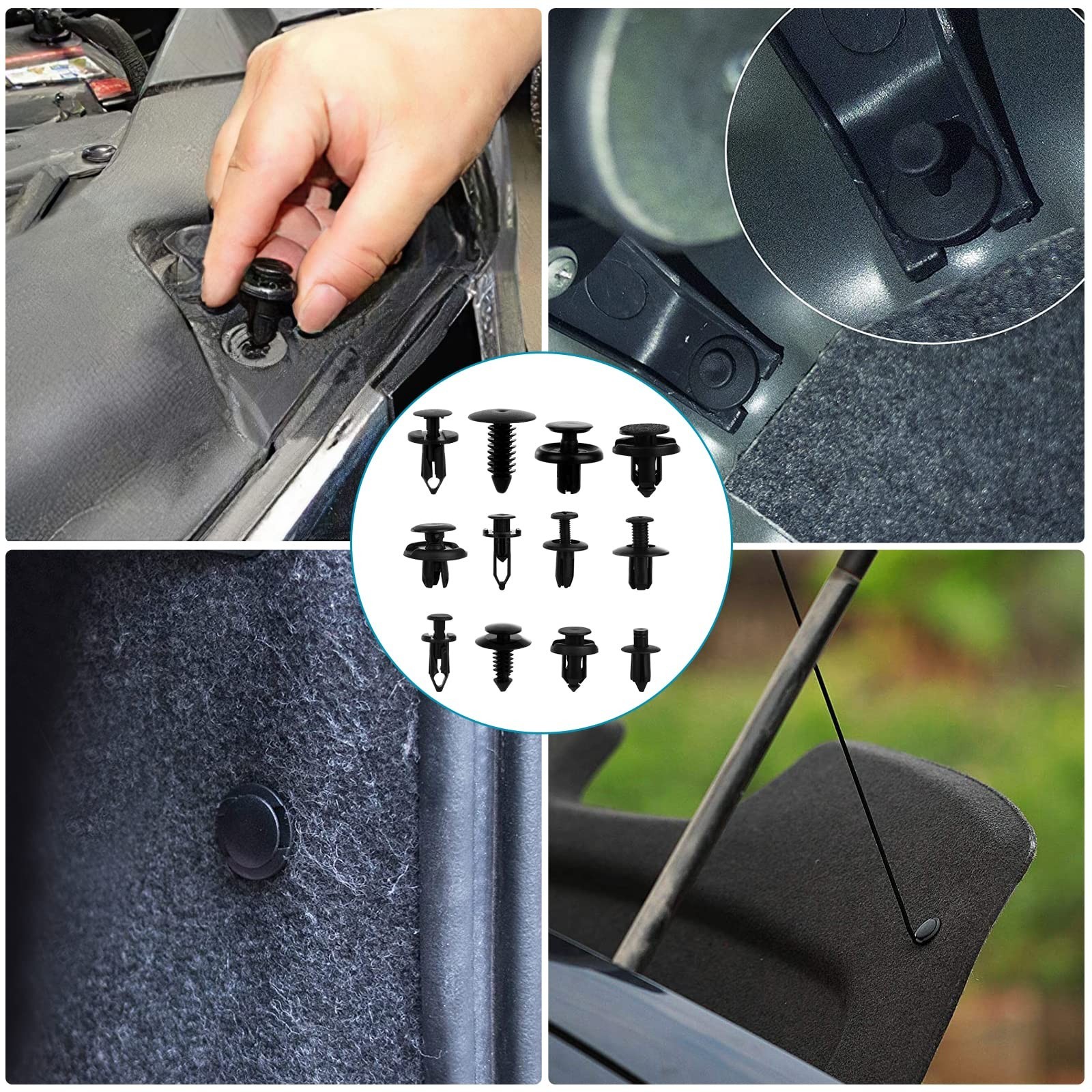 835 PCS Car Push Retainer Clips Kit – 24 Sizes Nylon Fasteners & Removal Tool