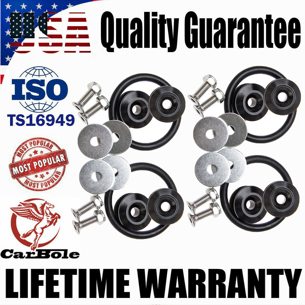 Universal Release Fasteners Bumper Holders Front Rear Trunk Band Fender Clip Kit
